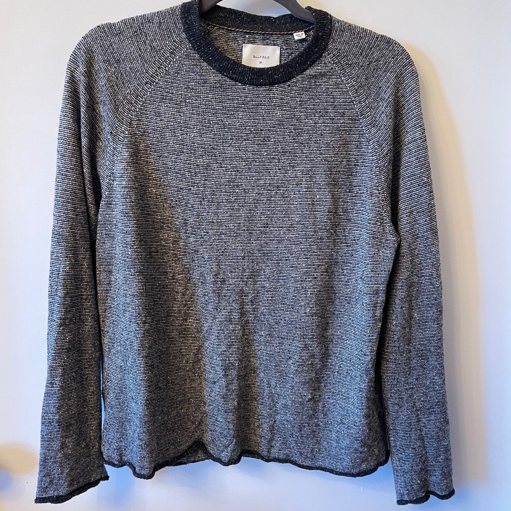 Billy Reid - Silk/Wool/Cotton Blend Shirt - Medium - Black/White